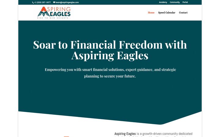 Screenshot of aspiringeagles.com