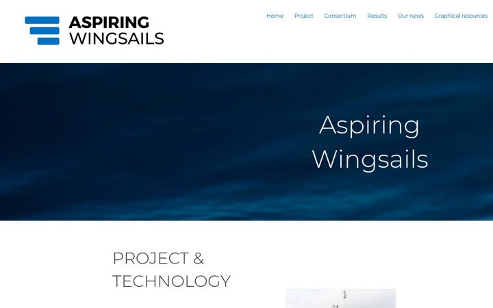 Skærmbillede af aspiringwingsails.eu