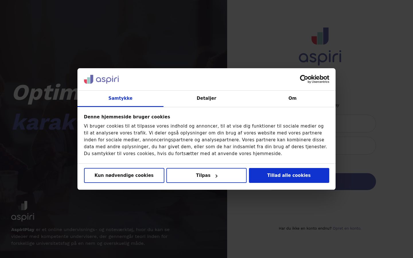 Capture d'écran de la bannière de consentement affichée avant toute interaction