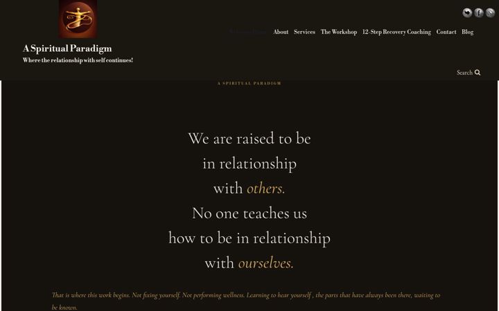 Screenshot of aspiritualparadigm.com