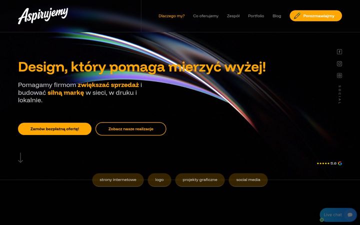 Screenshot of aspirujemy.pl