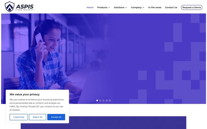 Screenshot of aspiscyber.com