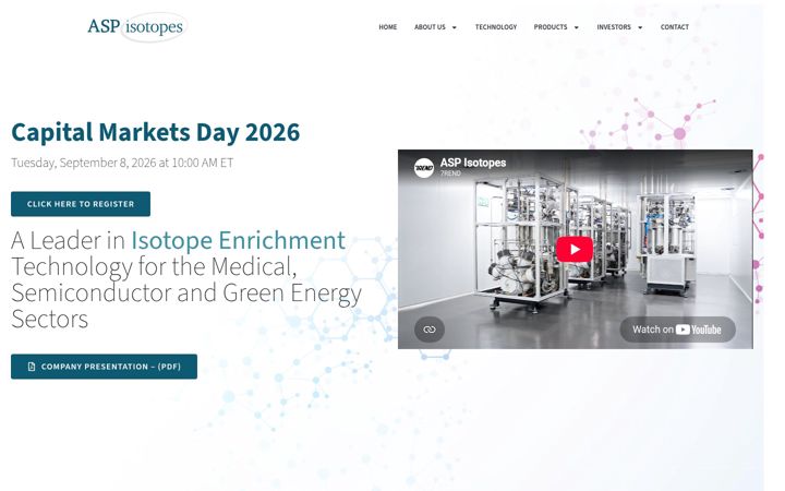 Screenshot of aspisotopes.com