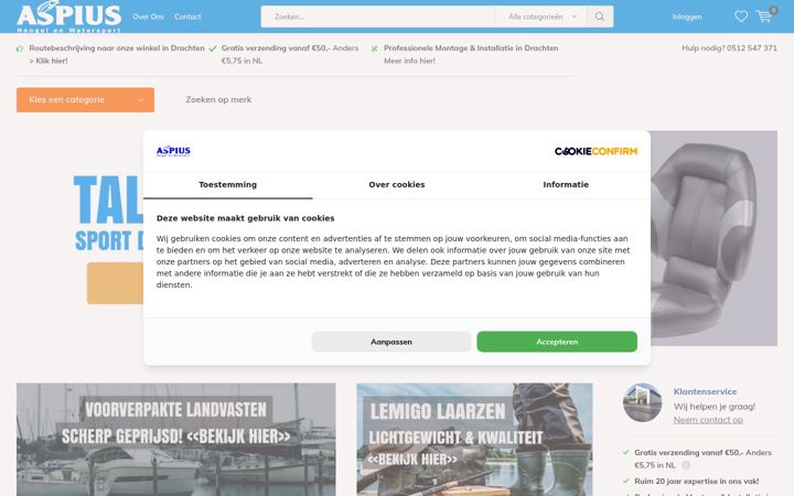 Screenshot of aspius.nl