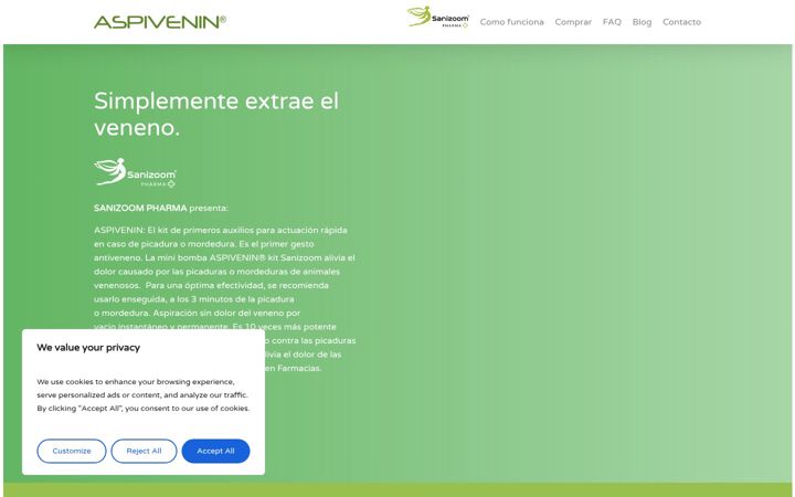 Screenshot of aspivenin.es