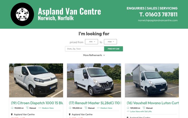 Screenshot of asplandvancentre.com