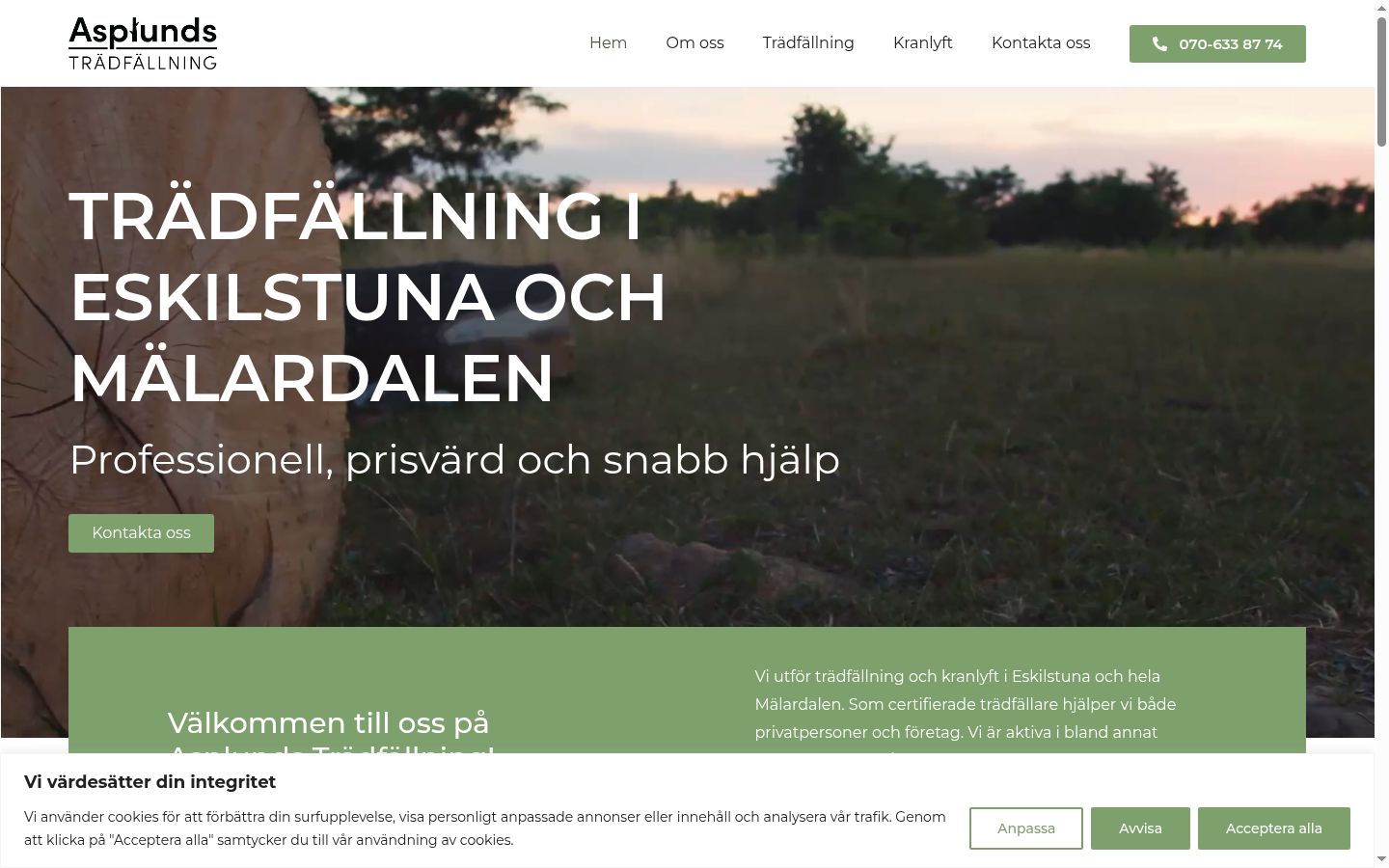 Kuvakaappaus suostumusbannerista, joka näytettiin ennen mitään vuorovaikutusta