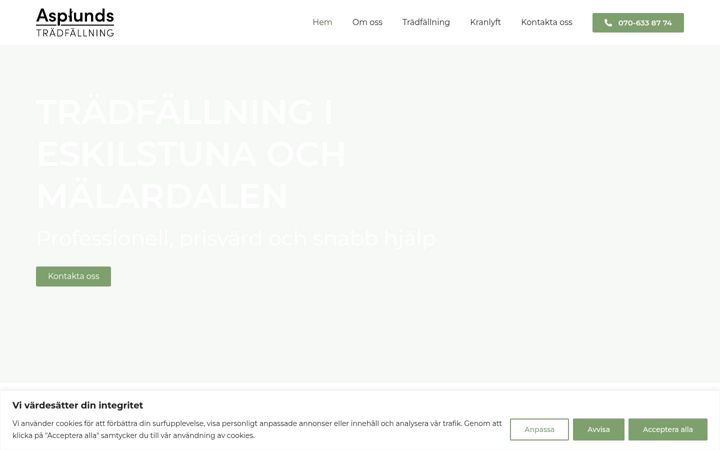 Screenshot of asplundstradfallning.se