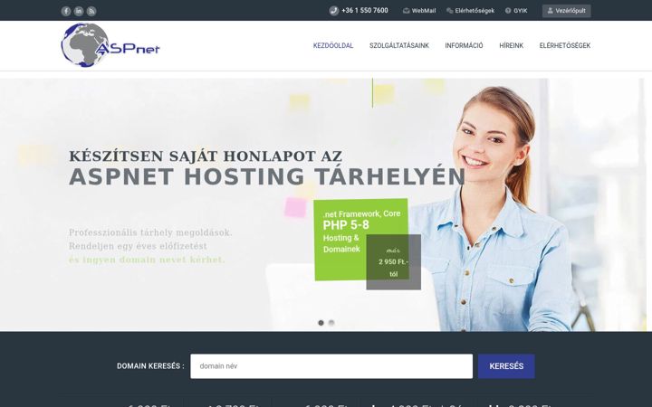 Screenshot of aspnet.hu