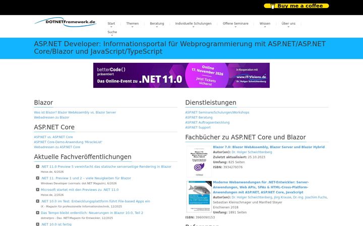 Screenshot of aspnetdev.de