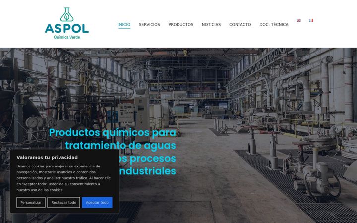 Screenshot of aspolquimica.com