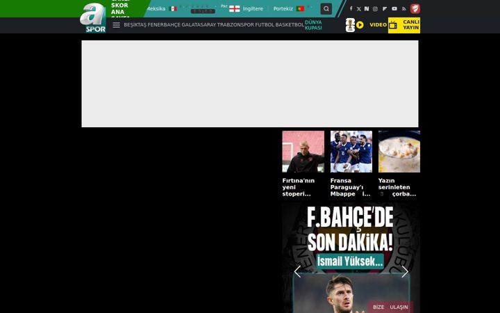 Screenshot of aspor.com.tr