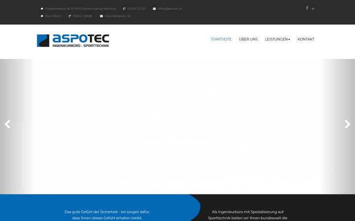 Screenshot of aspotec.at