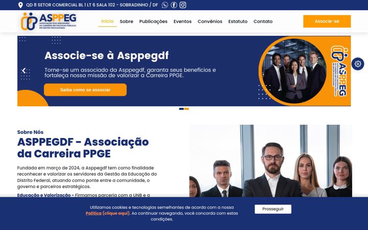 Screenshot of asppegdf.org.br