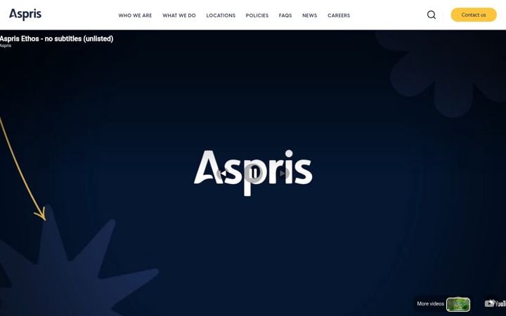 Captura de ecrã de aspris.com