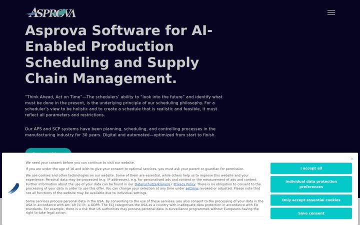 Screenshot of asprova.eu