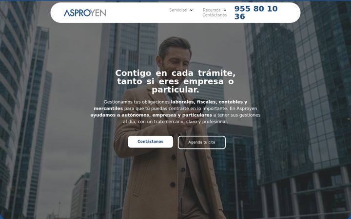 Captură de ecran a asproyen.com