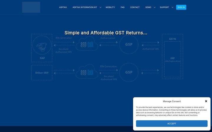 Screenshot of asptax.com