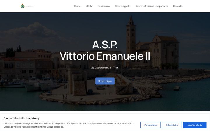 Snímek obrazovky aspvittorioemanueletrani.it