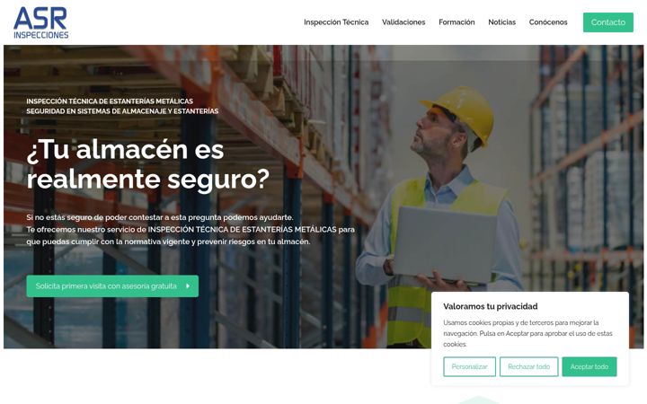 Screenshot of asr-inspecciones.com