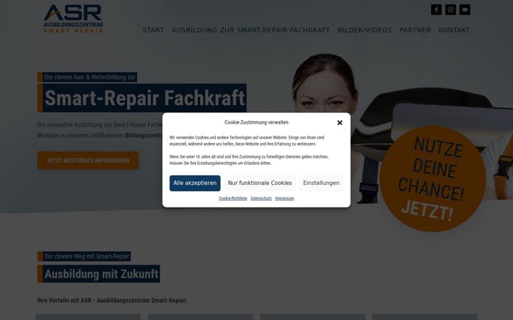 Screenshot of asr-smart-repair.de