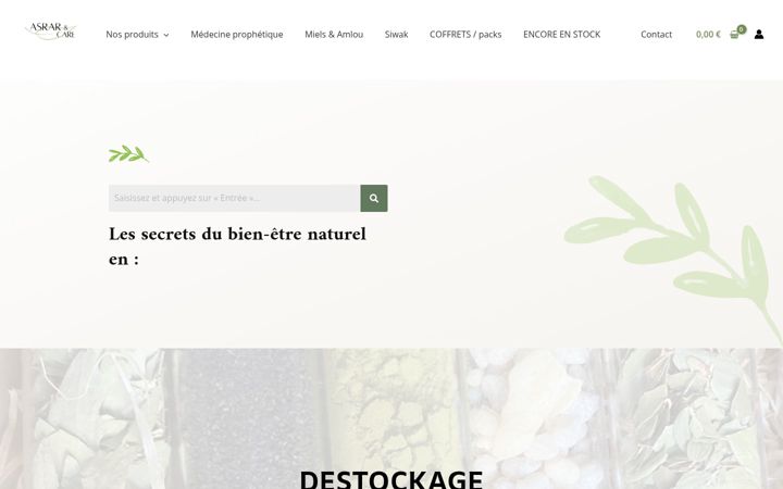 Ekrano kopija asrarandcare.com