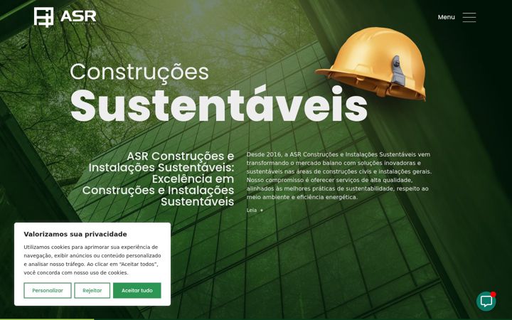 Skærmbillede af asrconstrucoes.com.br