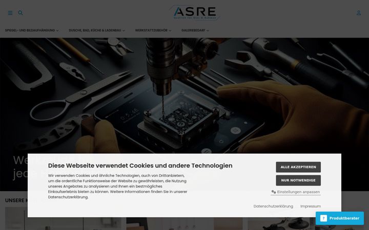 Screenshot of asre.de