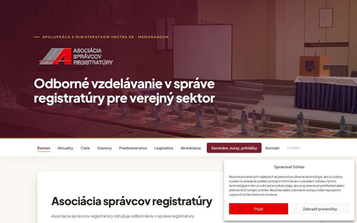 Screenshot of asrsr.sk