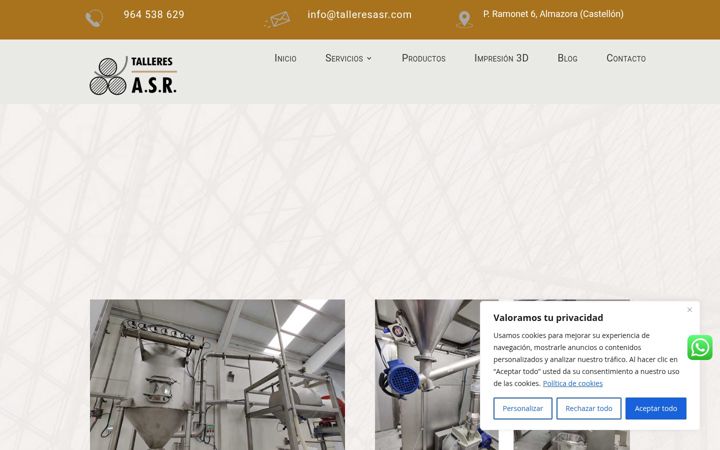 Screenshot of asrtalleres.com