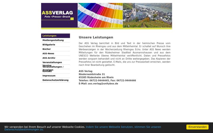 Screenshot of ass-verlag.de
