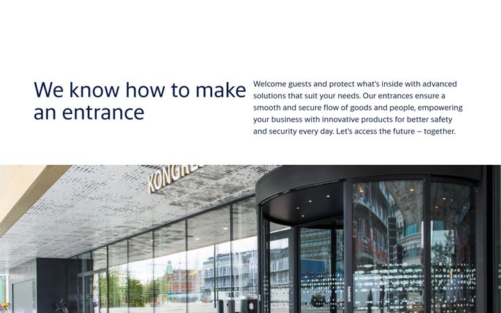Screenshot of assaabloyentrance.com