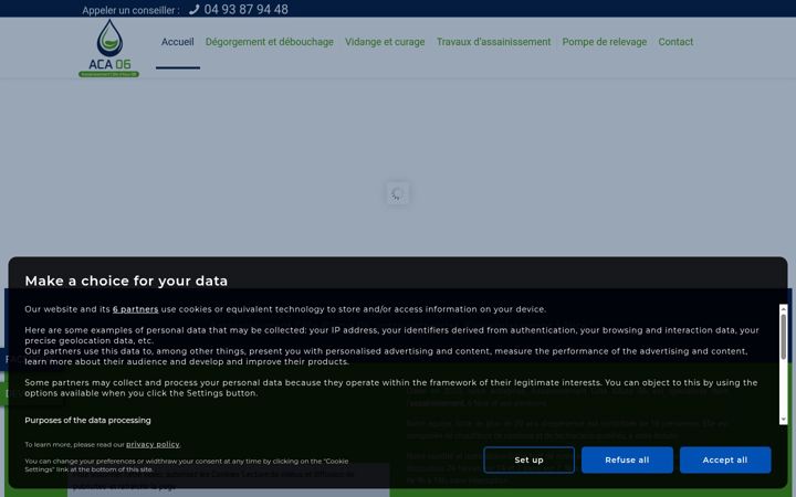 Screenshot of assainissement-cote-azur.fr