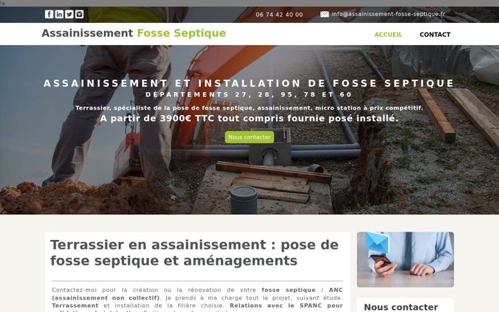 Screenshot of assainissement-fosse-septique.fr