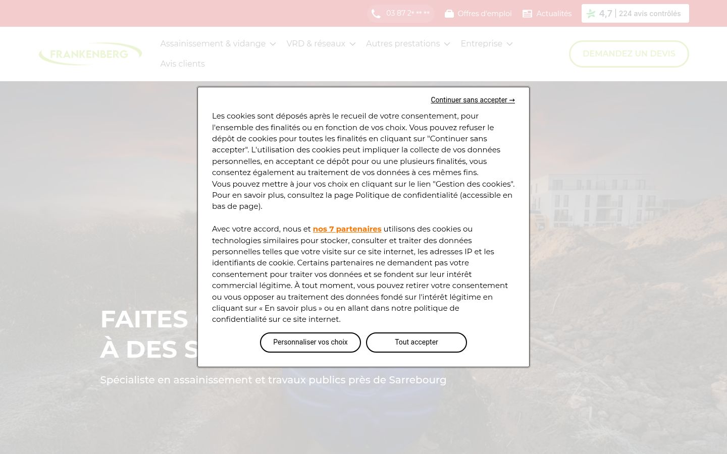 Sutikimo reklamjuostės, rodytos prieš bet kokią sąveiką, ekrano kopija