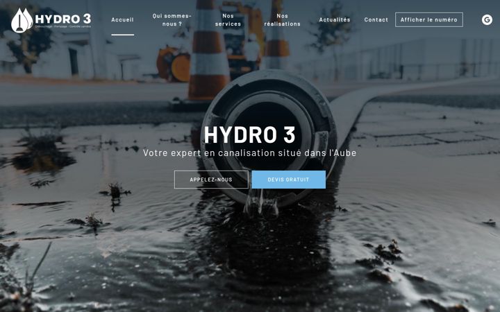 Kuvakaappaus sivustosta assainissement-hydro3.fr