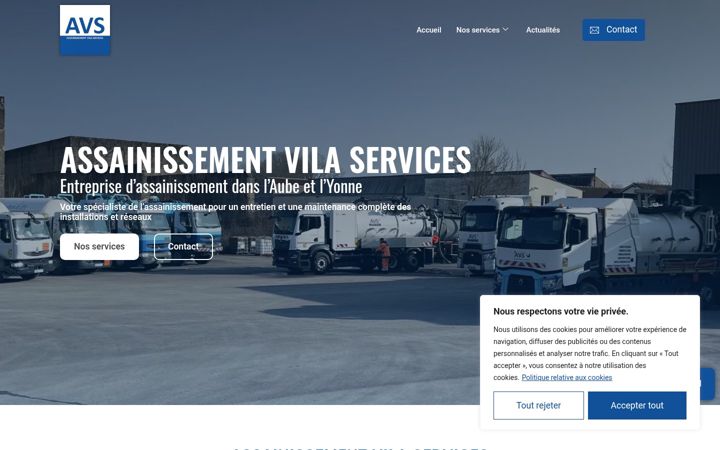 Screenshot of assainissement-vila-services.com