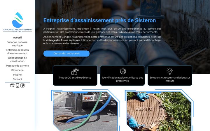 Screenshot of assainissement04.fr