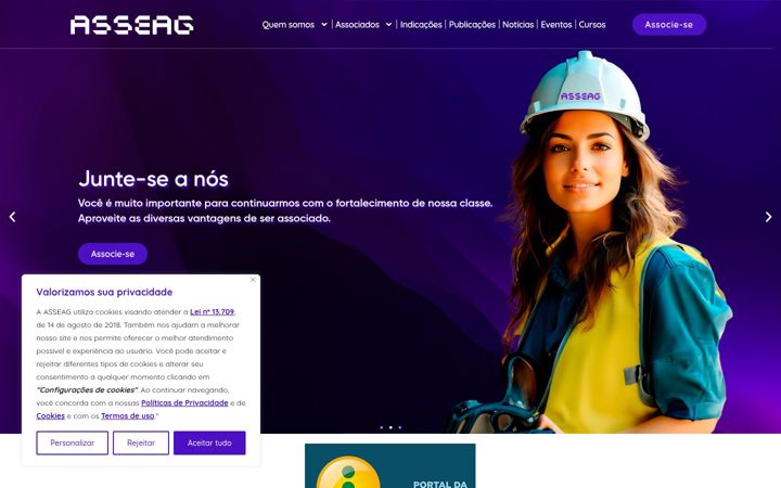 Captură de ecran a asseag.com.br