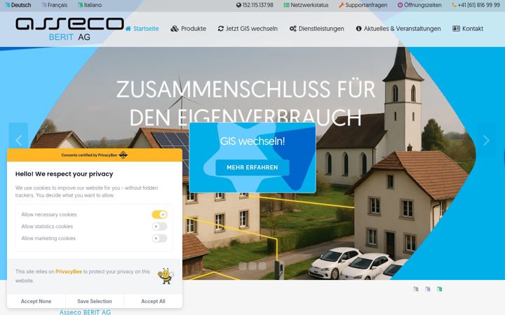 Screenshot of asseco-berit.ch