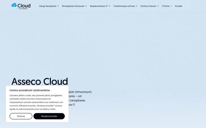 Screenshot von asseco.cloud