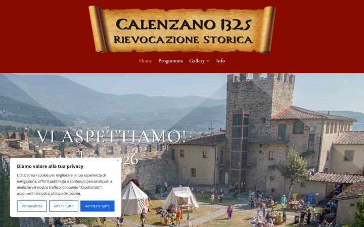 Screenshot of assedioalcastellocalenzano.it