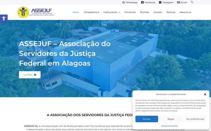 Screenshot of assejuf.org.br