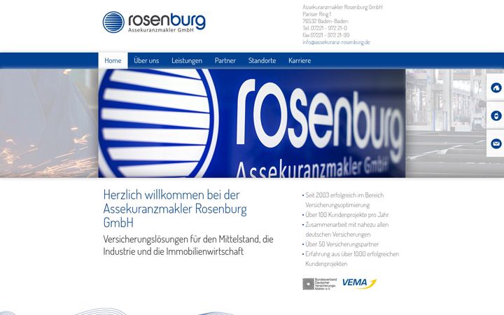 Screenshot of assekuranz-rosenburg.de