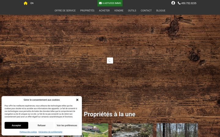 Screenshot ta' asselinimmobilier.com