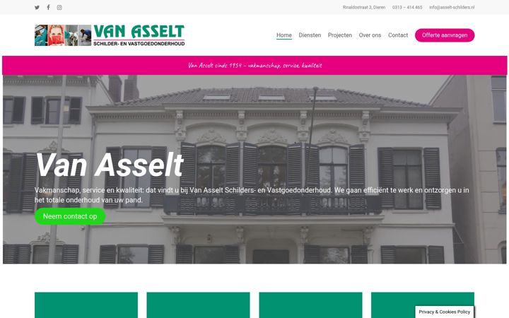 Screenshot of asselt-schilders.nl