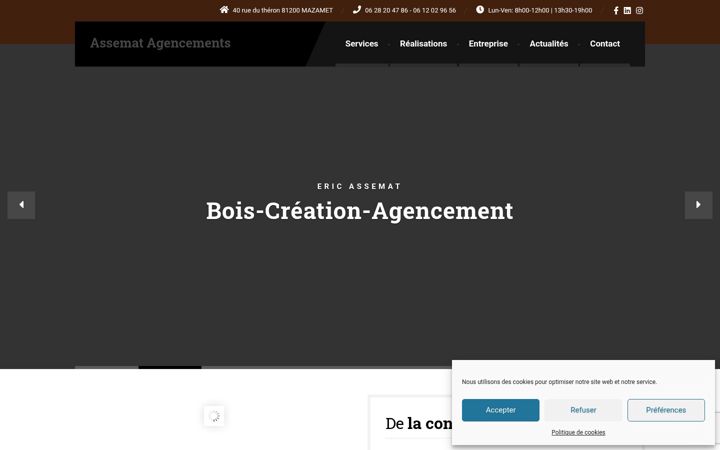 Ekrano kopija assemat-agencements.com