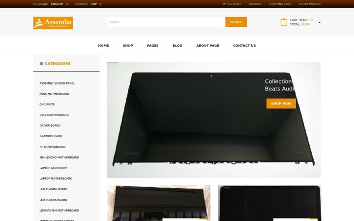 Screenshot of assemba.co.uk