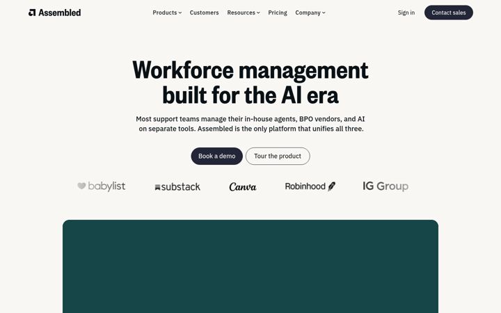 Screenshot of assembled.com