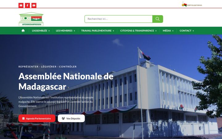 Screenshot of assemblee-nationale.mg